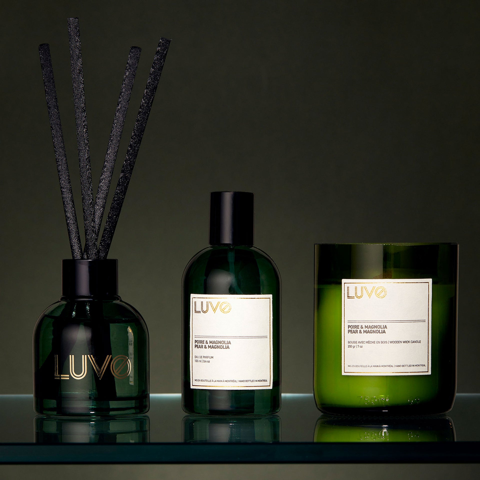 Gift Set Trio Pear & Magnolia - LUVO Candles | Bougies