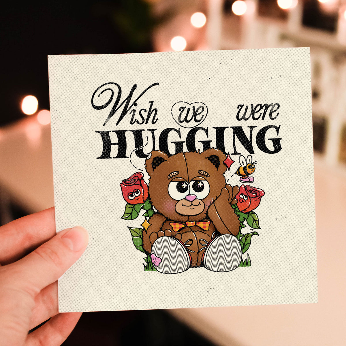 Wish we were hugging Greeting Card
