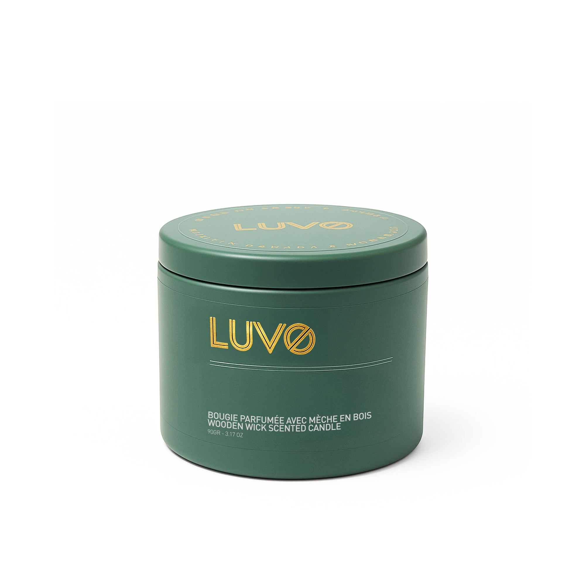 Bing cherry & Leather Wooden Wick Scented Candle 90gr - LUVO Candles | Bougies
