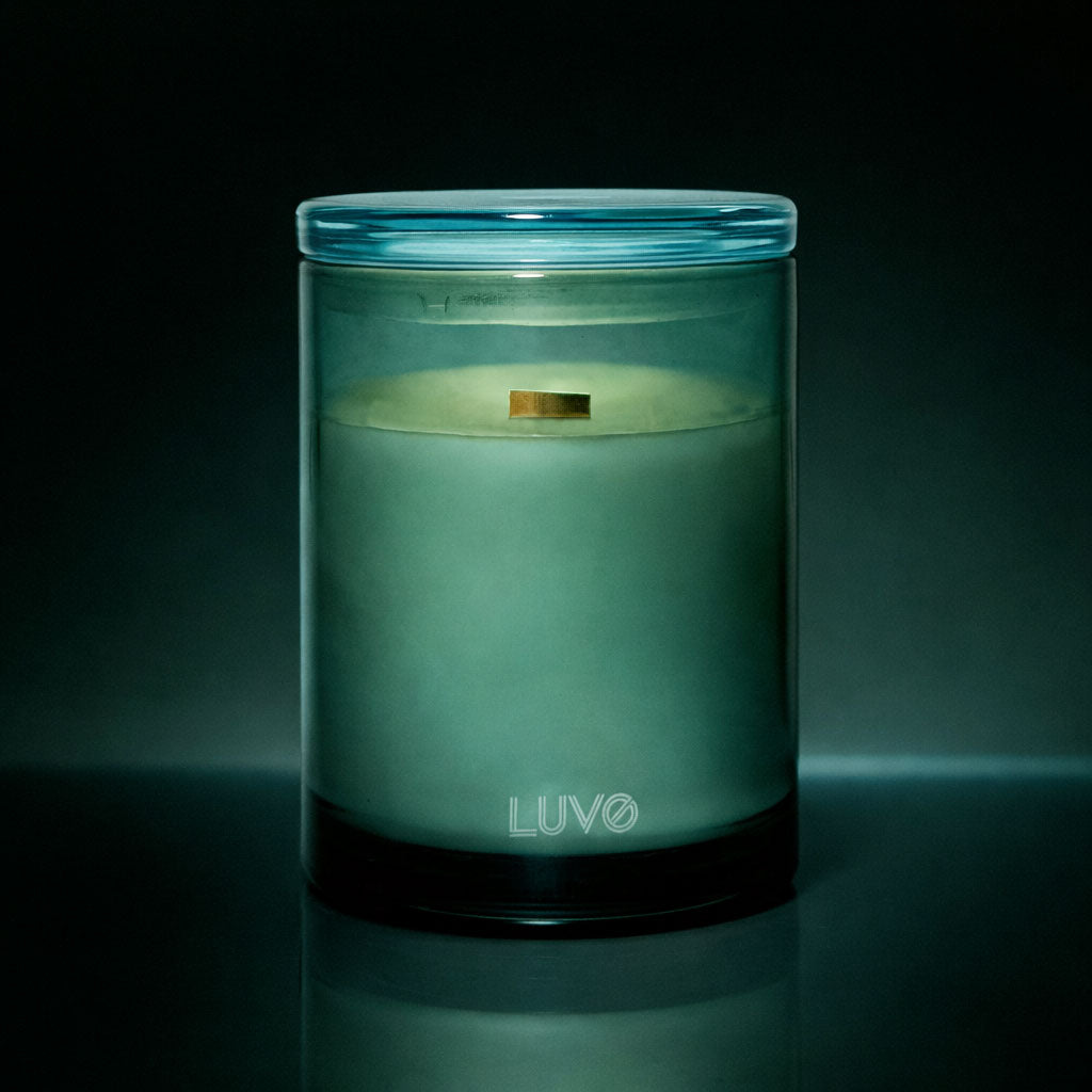 Juniper & Balsam Spruce Wooden Wick Candle - LUVO Candles | Bougies