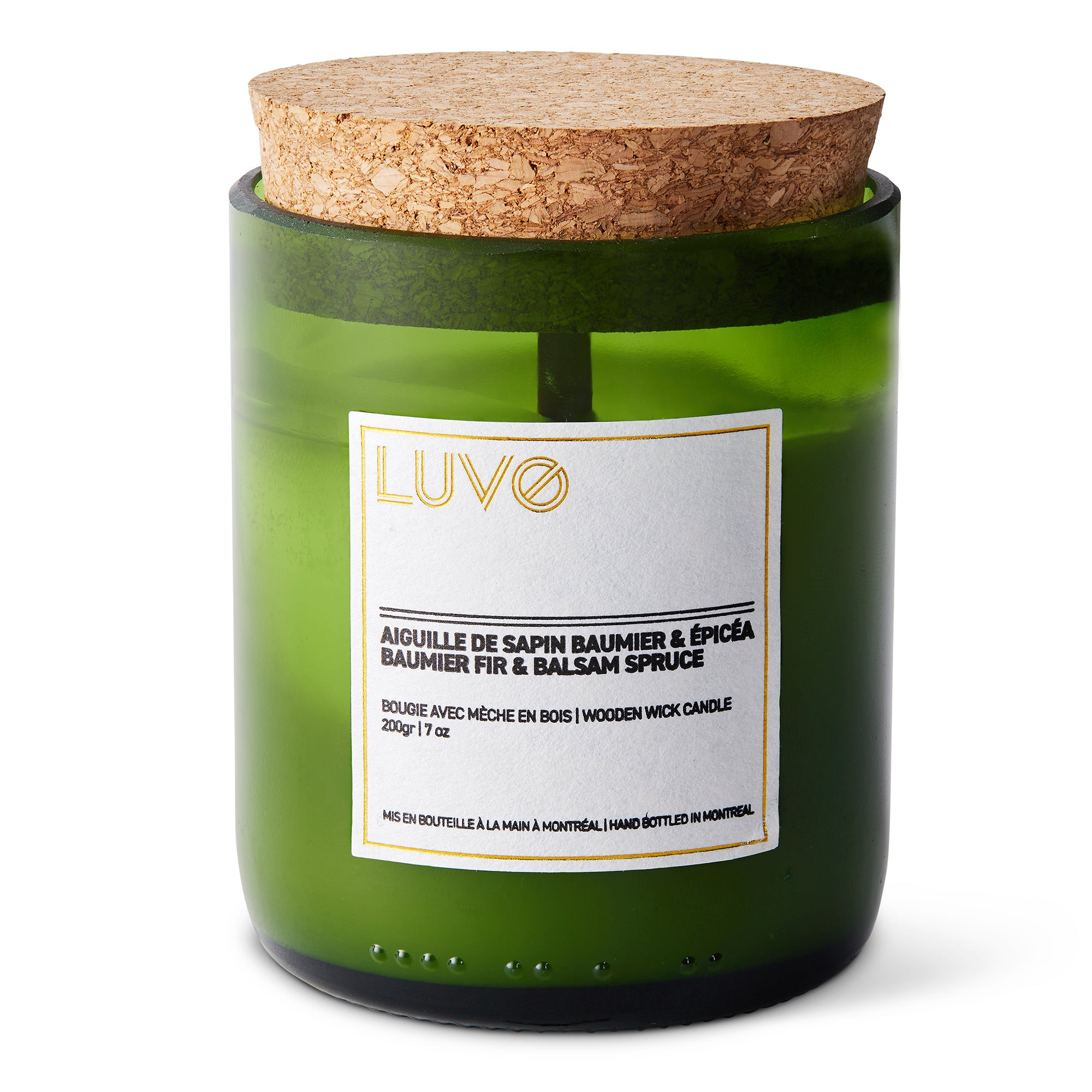 Juniper & Balsam Spruce Wooden Wick Candle - LUVO Candles | Bougies
