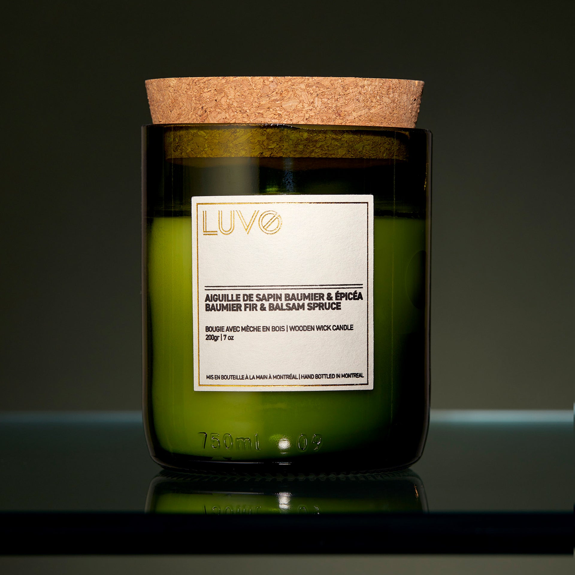 Juniper & Balsam Spruce Wooden Wick Candle - LUVO Candles | Bougies