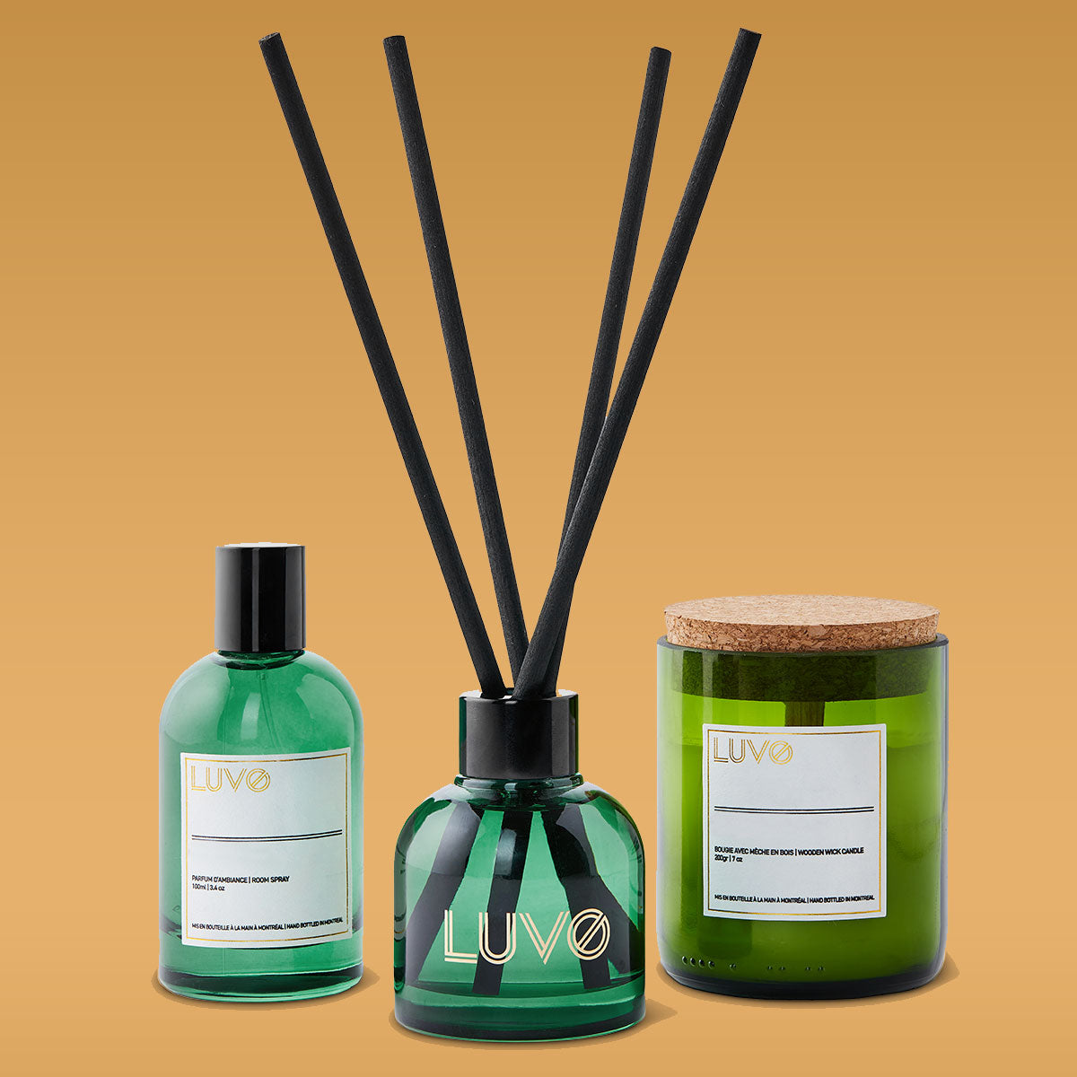 Gift Set Trio Mandarin & Resin - LUVO Candles | Bougies
