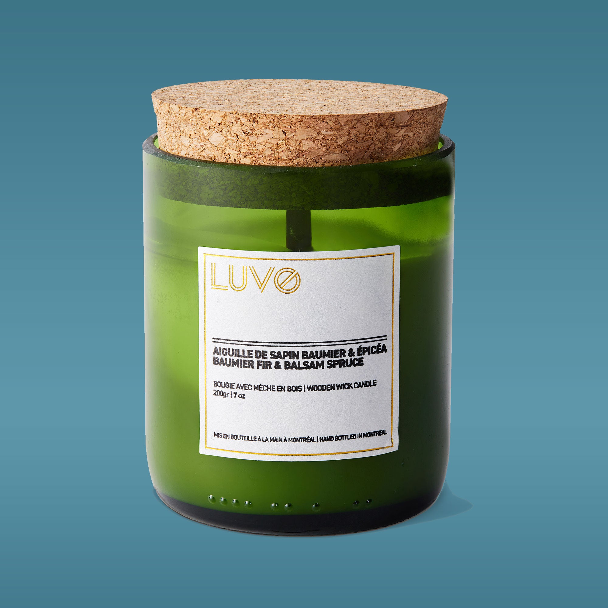 Juniper & Balsam Spruce Wooden Wick Candle - LUVO Candles | Bougies
